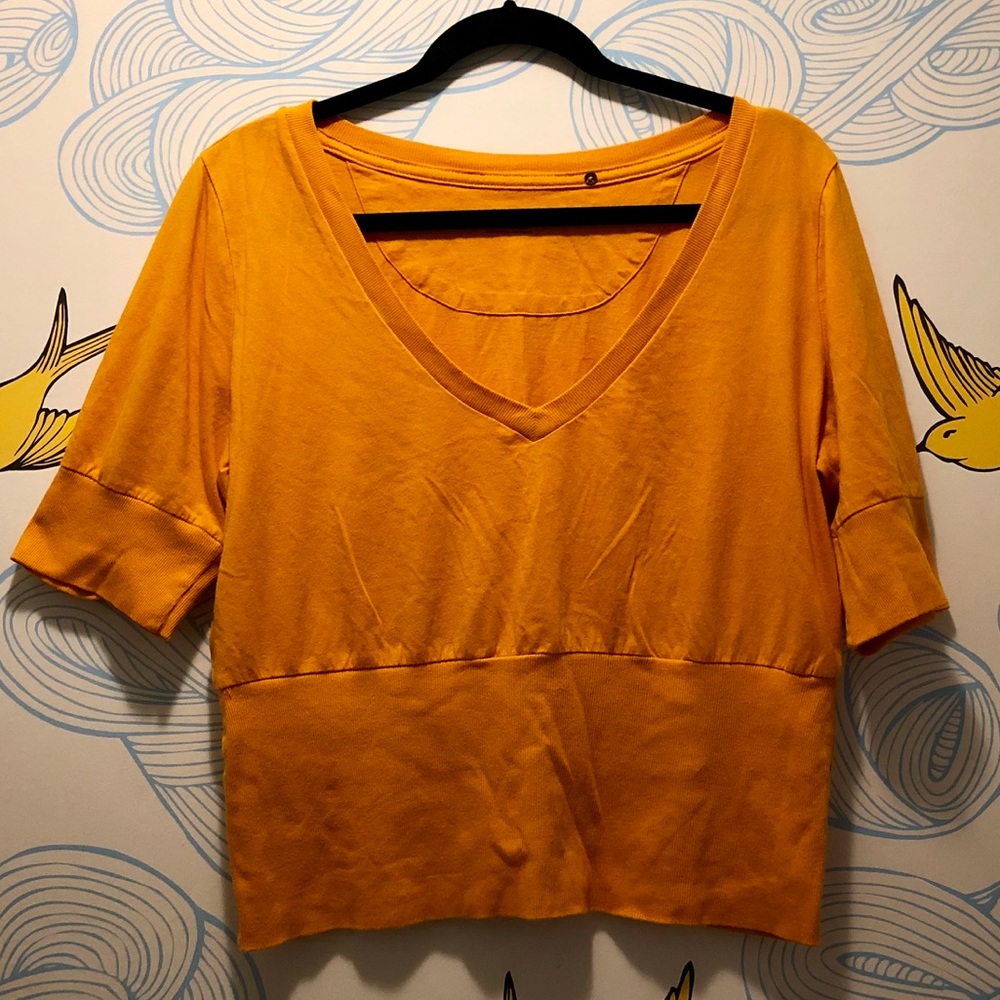 Anthropologie Tee in Yellow-Orange